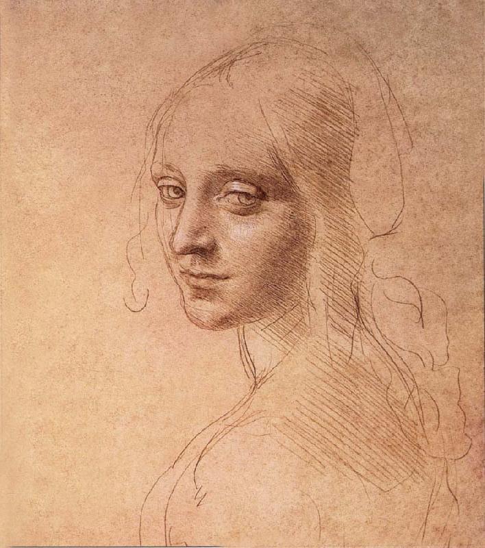 LEONARDO da Vinci Portrat of a Madchens France oil painting art